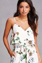 Forever21 Tiered Floral Cropped Cami