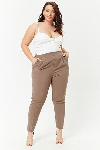 Forever21 Plus Size High-rise Creased Pants