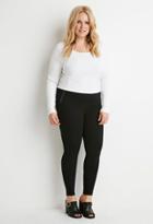 Forever21 Plus Zippered Flat-front Pants