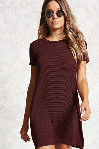 Forever21 Pinstriped T-shirt Dress