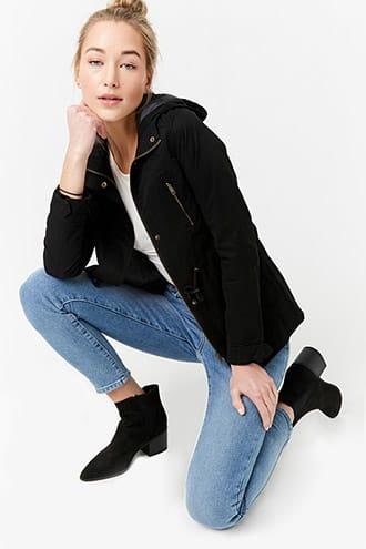 Forever21 Fishtail Hem Cargo Jacket