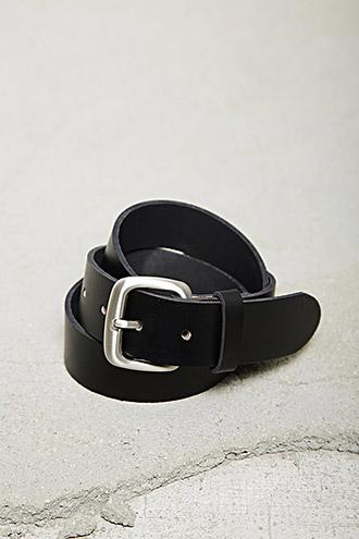 21 Men Black Men Leather Belt
