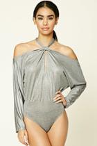 Forever21 Women's  Open-shoulder Dolman Bodysuit