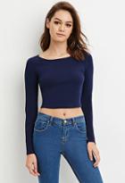 Forever21 Women's  Navy Classic Crop Top