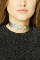 Forever21 Love Charm Holographic Choker