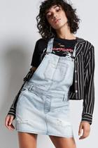 Forever21 Distressed Denim Overall Dress