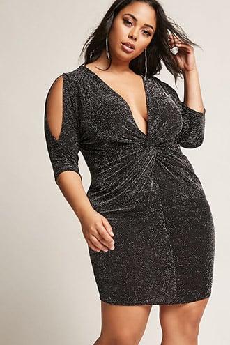 Forever21 Plus Size Metallic Twist-front Dress