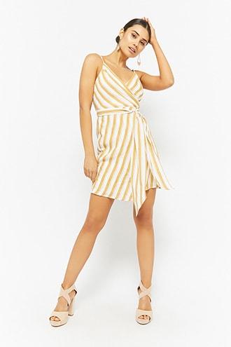 Forever21 Striped Surplice Dress
