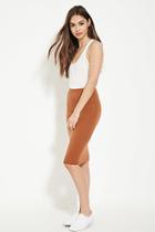 Forever21 Women's  Chocolate Heathered Pencil Skirt