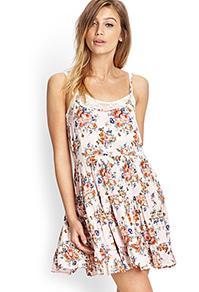 Forever21 Retro Floral Smock Dress