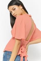 Forever21 Mock Neck Flounce Top