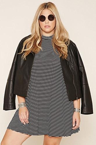 Forever21 Plus Women's  Plus Size Mock Neck Dress