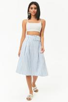Forever21 Belted Striped Skirt