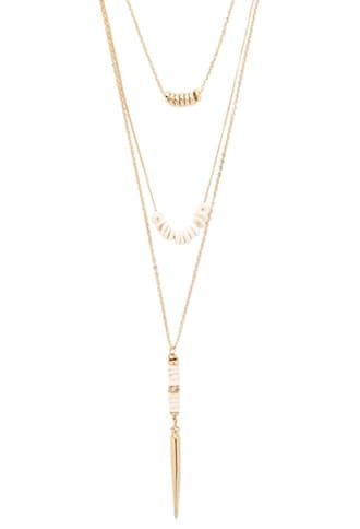 Forever21 Matchstick Pendant Layered Necklace
