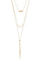 Forever21 Matchstick Pendant Layered Necklace