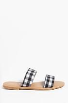 Forever21 Gingham Double-strap Sandals