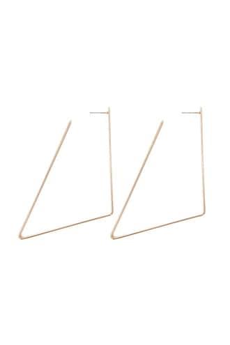 Forever21 High-polish Geo Hoop Earrings