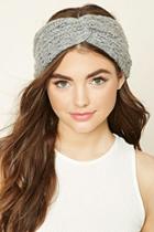 Forever21 Grey Twisted Knit Headwrap