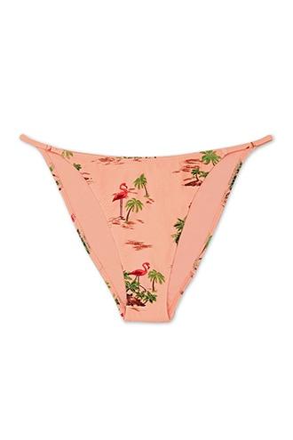 Forever21 Flamingo Print Low-rise Bikini Bottoms