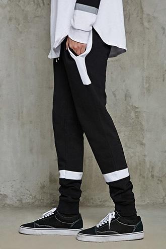 21 Men Men's  Colorblock Terry Sweatpants