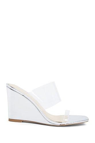 Forever21 Metallic Clear-strap Wedges