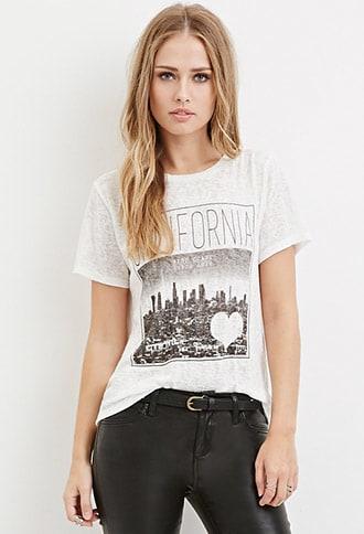 Forever21 California Burnout Tee