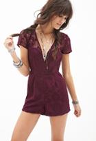 Forever21 Baroque Embroidered Romper