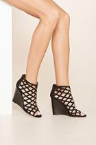 Forever21 Women's  Faux Suede Cutout Wedges
