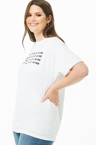 Forever21 Plus Size The Style Club Grl Pwr Graphic Tee