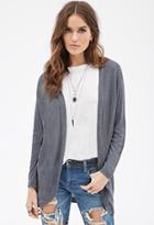 Forever21 Contemporary Longline Open-front Cardigan