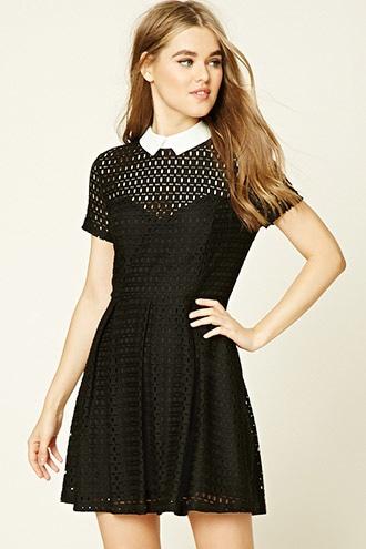 Forever21 Women's  Eyelet Sheath Dress