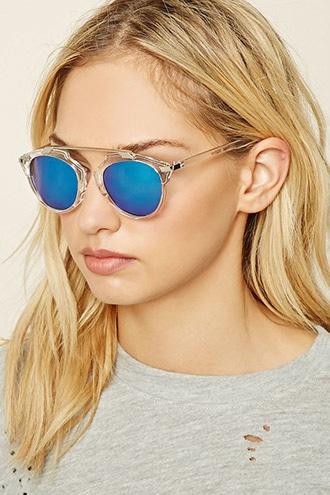 Forever21 Mirrored Clear Sunglasses