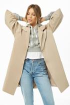 Forever21 Topstitched Snap-button Coat