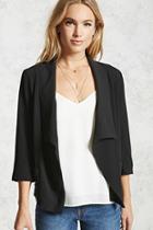 Forever21 Open-front Shawl Collar Blazer