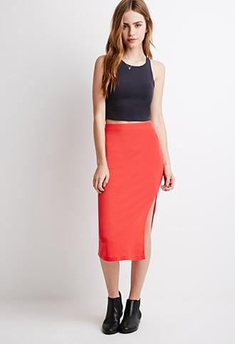Forever21 Slit Midi Skirt