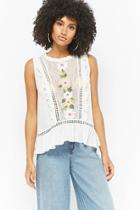 Forever21 London Rose Floral Ruffle Top