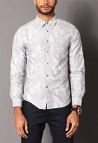 21 Men Tropic Print Denim Shirt