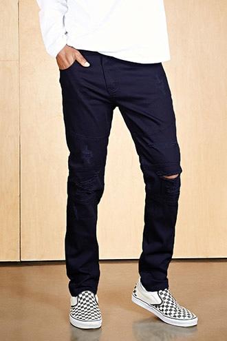 Forever21 Young & Reckless Moto Jeans