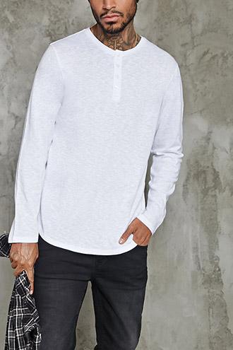 Forever21 Henley Long-sleeve Tee