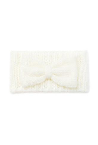 Forever21 Knit Bow Headband (cream)