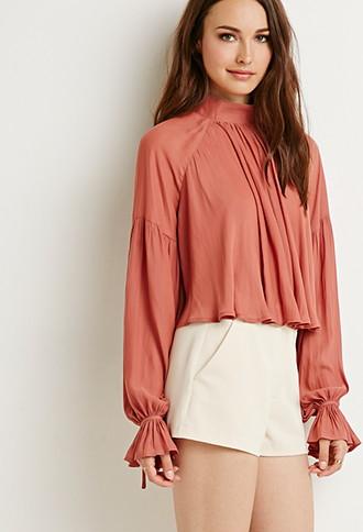 Love21 High-neck Ruffled Blouse