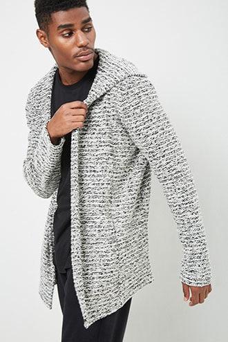 Forever21 Marled Drape-front Cardigan