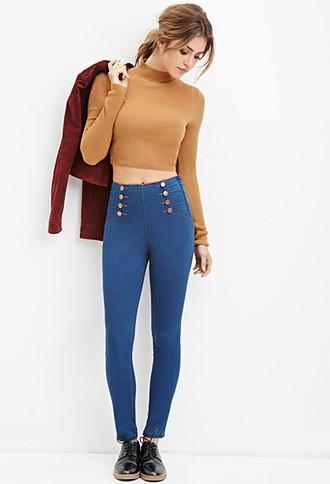 Forever21 High-waisted Skinny Sailor Jeans