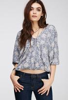 Forever21 Paisley Dolman Sleeve Top