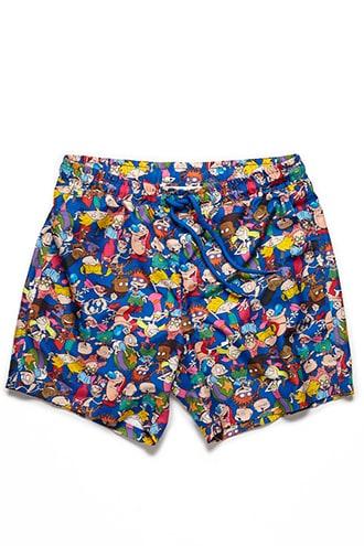 Forever21 Nickelodeon Graphic Swim Trunks