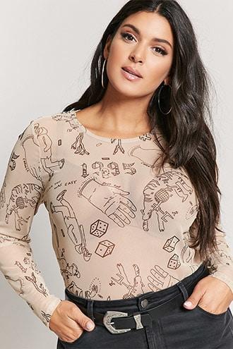 Forever21 Plus Size Yuki Haze 1995 Graphic Top