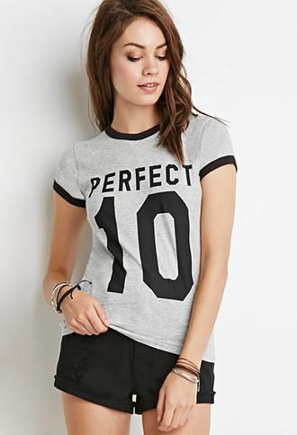 Forever21 Perfect Graphic Ringer Tee