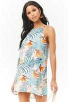 Forever21 Palm Leaf Print Chiffon Dress