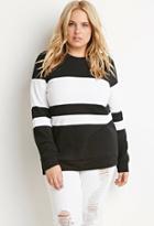 Forever21 Plus Mesh-paneled Sweatshirt