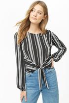 Forever21 Multistriped Self-tie Top